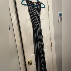 Women striped long romper